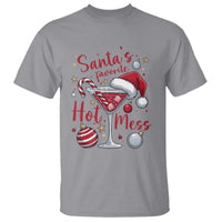 Funny Santa Favorite Hot Mess T Shirt Christmas Drinking Cocktail Lover - Wonder Print Shop