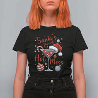 Funny Santa Favorite Hot Mess T Shirt For Women Christmas Drinking Cocktail Lover - Wonder Print Shop