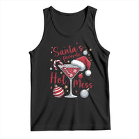 Funny Santa Favorite Hot Mess Tank Top Christmas Drinking Cocktail Lover - Wonder Print Shop