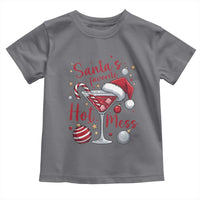 Funny Santa Favorite Hot Mess Toddler T Shirt Christmas Drinking Cocktail Lover - Wonder Print Shop