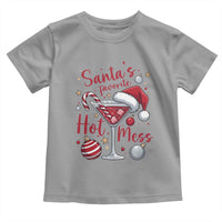 Funny Santa Favorite Hot Mess Toddler T Shirt Christmas Drinking Cocktail Lover - Wonder Print Shop