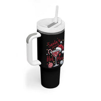 Funny Santa Favorite Hot Mess Tumbler With Handle Christmas Drinking Cocktail Lover - Wonder Print Shop