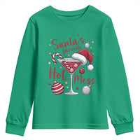 Funny Santa Favorite Hot Mess Youth Sweatshirt Christmas Drinking Cocktail Lover - Wonder Print Shop