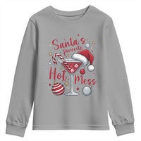 Funny Santa Favorite Hot Mess Youth Sweatshirt Christmas Drinking Cocktail Lover - Wonder Print Shop