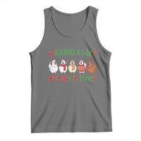 Funny Chicken Christmas Pun Tank Top Making a List Chicken It Twice Cute Holiday Farm Animal - Wonder Print Shop