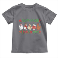 Funny Chicken Christmas Pun Toddler T Shirt Making a List Chicken It Twice Cute Holiday Farm Animal - Wonder Print Shop