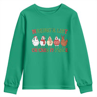 Funny Chicken Christmas Pun Youth Sweatshirt Making a List Chicken It Twice Cute Holiday Farm Animal - Wonder Print Shop