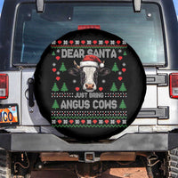 Dear Santa Angus Cow Christmas Spare Tire Cover Funny Farm Cow Lover Holiday Farm Ugly Sweater - Wonder Print Shop