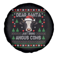 Dear Santa Angus Cow Christmas Spare Tire Cover Funny Farm Cow Lover Holiday Farm Ugly Sweater - Wonder Print Shop
