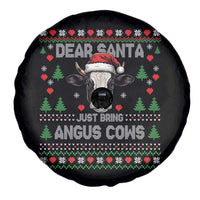 Dear Santa Angus Cow Christmas Spare Tire Cover Funny Farm Cow Lover Holiday Farm Ugly Sweater - Wonder Print Shop