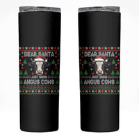 Dear Santa Angus Cow Christmas Skinny Tumbler Funny Farm Cow Lover Holiday Farm Ugly Sweater - Wonder Print Shop