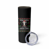 Dear Santa Angus Cow Christmas Skinny Tumbler Funny Farm Cow Lover Holiday Farm Ugly Sweater - Wonder Print Shop