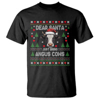 Dear Santa Angus Cow Christmas T Shirt Funny Farm Cow Lover Holiday Farm Ugly Sweater - Wonder Print Shop