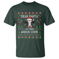 Dear Santa Angus Cow Christmas T Shirt Funny Farm Cow Lover Holiday Farm Ugly Sweater - Wonder Print Shop