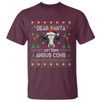 Dear Santa Angus Cow Christmas T Shirt Funny Farm Cow Lover Holiday Farm Ugly Sweater - Wonder Print Shop