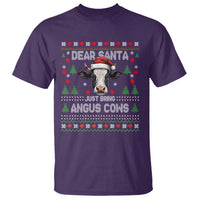Dear Santa Angus Cow Christmas T Shirt Funny Farm Cow Lover Holiday Farm Ugly Sweater - Wonder Print Shop