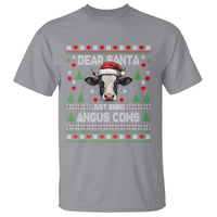 Dear Santa Angus Cow Christmas T Shirt Funny Farm Cow Lover Holiday Farm Ugly Sweater - Wonder Print Shop