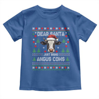 Dear Santa Angus Cow Christmas Toddler T Shirt Funny Farm Cow Lover Holiday Farm Ugly Sweater - Wonder Print Shop