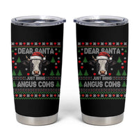 Dear Santa Angus Cow Christmas Tumbler Cup Funny Farm Cow Lover Holiday Farm Ugly Sweater - Wonder Print Shop