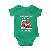 Funny Santa and Diddy Christmas Baby Onesie Naughty or Nice Ho Ho Ho Adult Humor Holiday - Wonder Print Shop