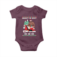 Funny Santa and Diddy Christmas Baby Onesie Naughty or Nice Ho Ho Ho Adult Humor Holiday - Wonder Print Shop