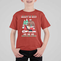 Funny Santa and Diddy Christmas T Shirt For Kid Naughty or Nice Ho Ho Ho Adult Humor Holiday - Wonder Print Shop