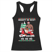 Funny Santa and Diddy Christmas Racerback Tank Top Naughty or Nice Ho Ho Ho Adult Humor Holiday - Wonder Print Shop