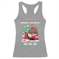 Funny Santa and Diddy Christmas Racerback Tank Top Naughty or Nice Ho Ho Ho Adult Humor Holiday - Wonder Print Shop