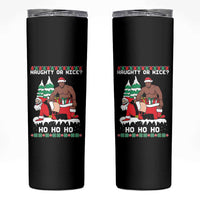Funny Santa and Diddy Christmas Skinny Tumbler Naughty or Nice Ho Ho Ho Adult Humor Holiday - Wonder Print Shop