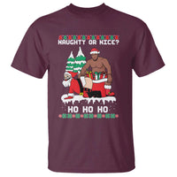 Funny Santa and Diddy Christmas T Shirt Naughty or Nice Ho Ho Ho Adult Humor Holiday - Wonder Print Shop
