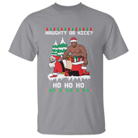 Funny Santa and Diddy Christmas T Shirt Naughty or Nice Ho Ho Ho Adult Humor Holiday - Wonder Print Shop