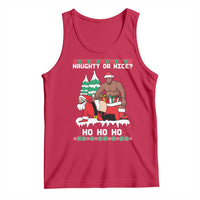 Funny Santa and Diddy Christmas Tank Top Naughty or Nice Ho Ho Ho Adult Humor Holiday - Wonder Print Shop