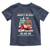 Funny Santa and Diddy Christmas Toddler T Shirt Naughty or Nice Ho Ho Ho Adult Humor Holiday - Wonder Print Shop