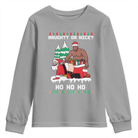 Funny Santa and Diddy Christmas Youth Sweatshirt Naughty or Nice Ho Ho Ho Adult Humor Holiday - Wonder Print Shop