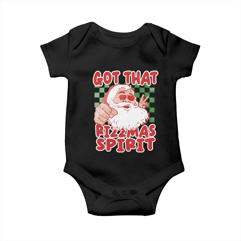 Funny Santa Rizz Christmas Baby Onesie Got That Rizzmas Spirit Retro Groovy
