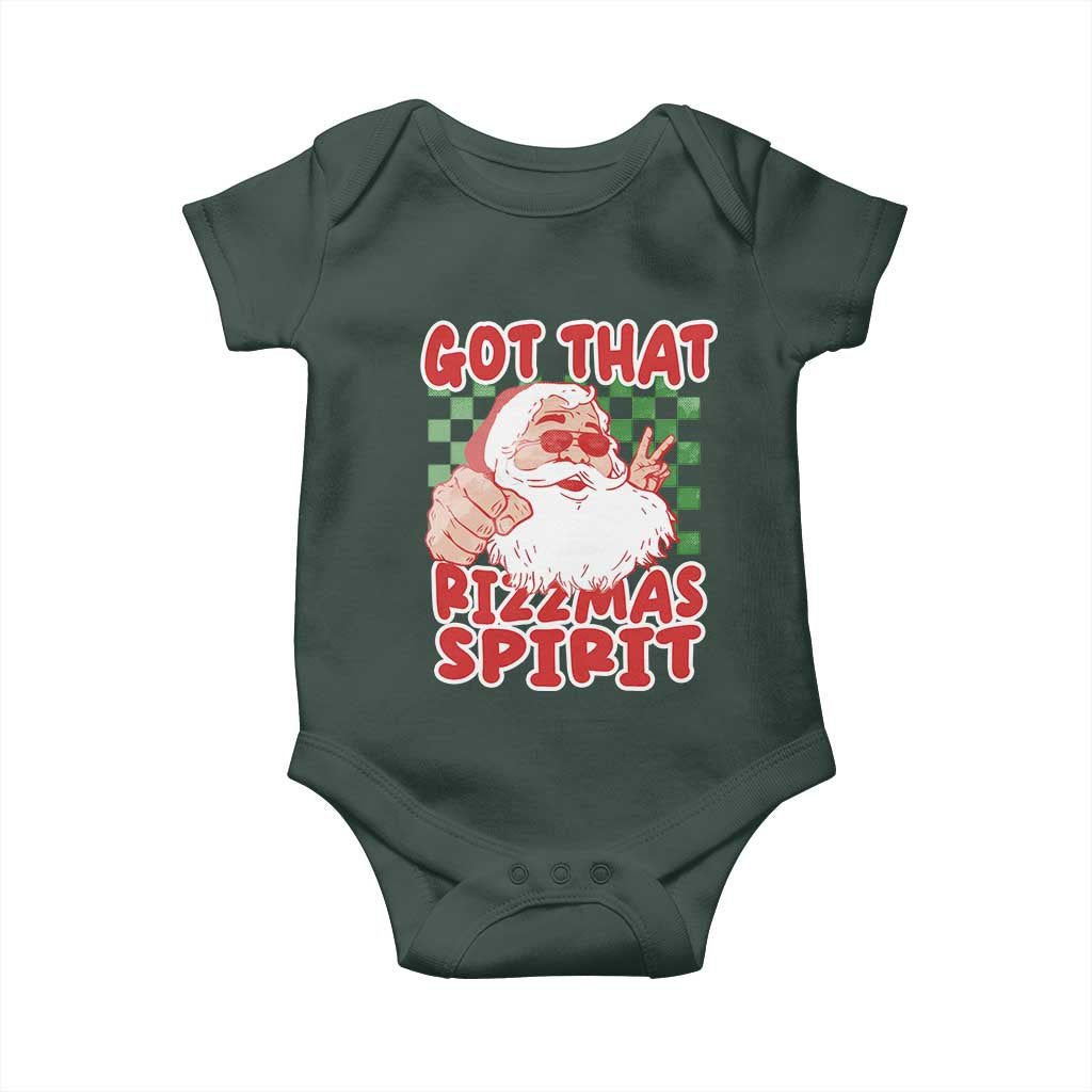 Funny Santa Rizz Christmas Baby Onesie Got That Rizzmas Spirit Retro Groovy