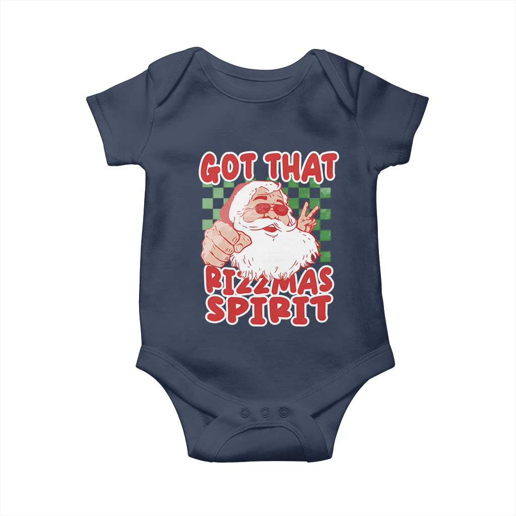 Funny Santa Rizz Christmas Baby Onesie Got That Rizzmas Spirit Retro Groovy