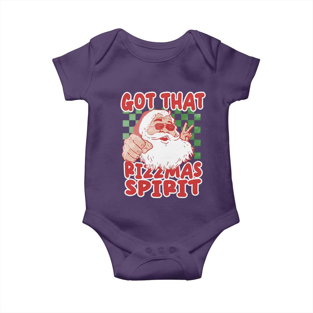 Funny Santa Rizz Christmas Baby Onesie Got That Rizzmas Spirit Retro Groovy