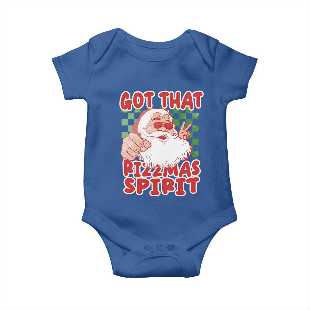 Funny Santa Rizz Christmas Baby Onesie Got That Rizzmas Spirit Retro Groovy