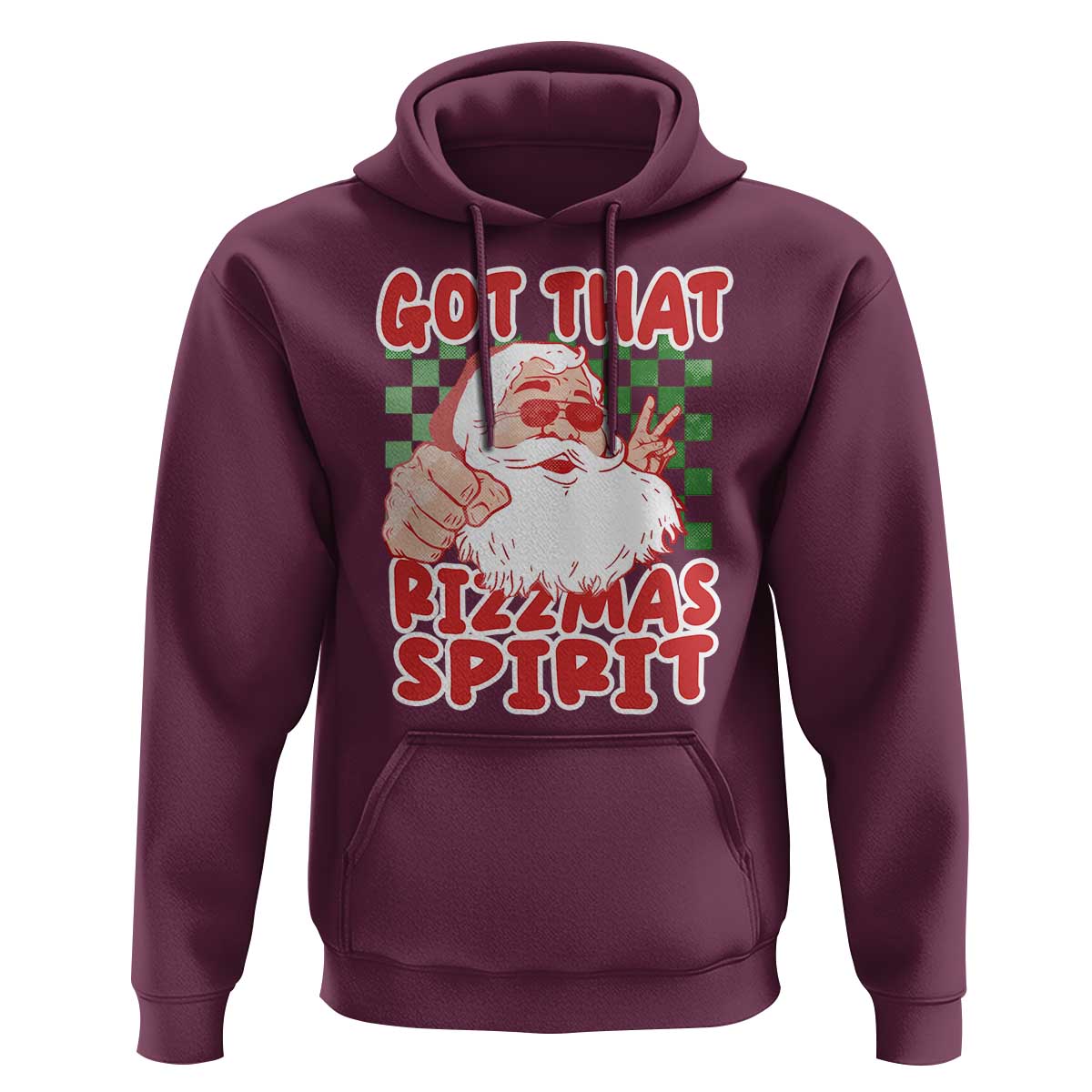 Funny Santa Rizz Christmas Hoodie Got That Rizzmas Spirit Retro Groovy