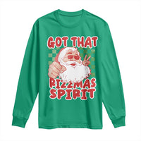 Funny Santa Rizz Christmas Long Sleeve Shirt Got That Rizzmas Spirit Retro Groovy
