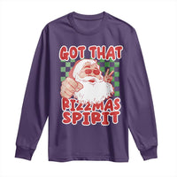 Funny Santa Rizz Christmas Long Sleeve Shirt Got That Rizzmas Spirit Retro Groovy