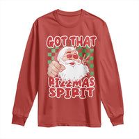 Funny Santa Rizz Christmas Long Sleeve Shirt Got That Rizzmas Spirit Retro Groovy