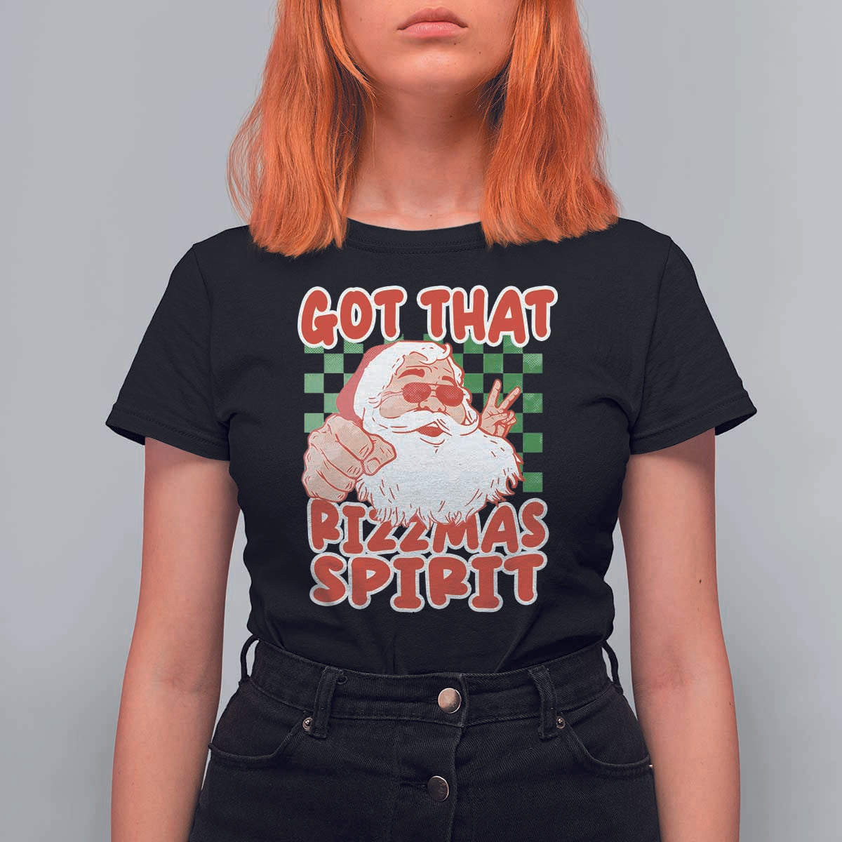 Funny Santa Rizz Christmas T Shirt For Women Got That Rizzmas Spirit Retro Groovy - Wonder Print Shop