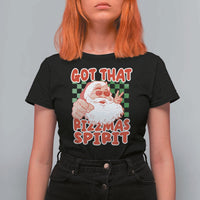 Funny Santa Rizz Christmas T Shirt For Women Got That Rizzmas Spirit Retro Groovy - Wonder Print Shop