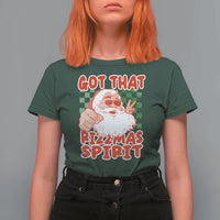 Funny Santa Rizz Christmas T Shirt For Women Got That Rizzmas Spirit Retro Groovy - Wonder Print Shop