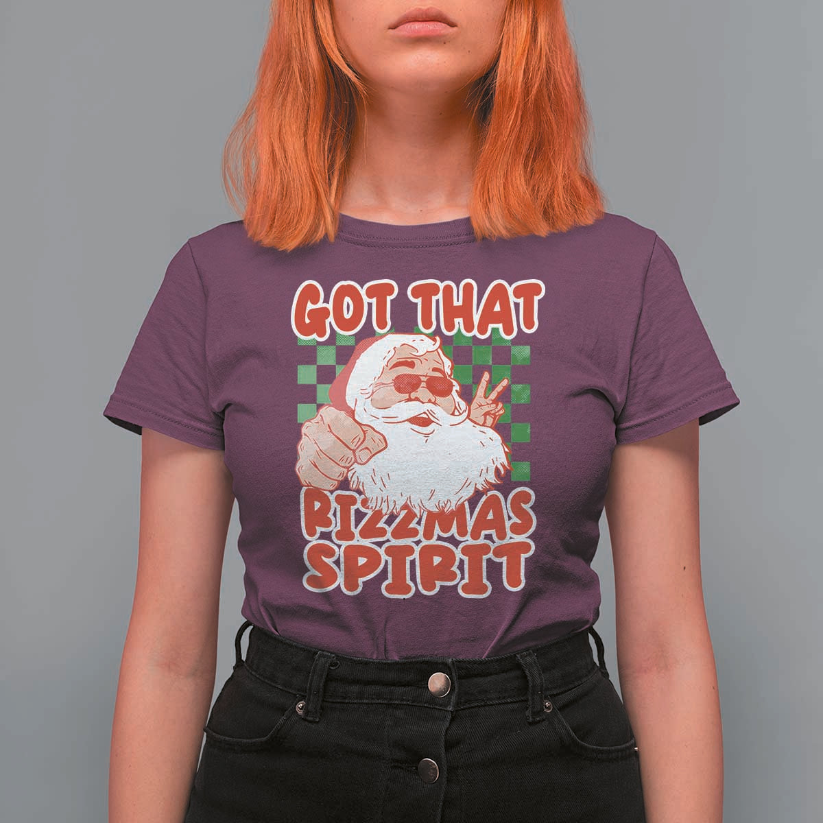 Funny Santa Rizz Christmas T Shirt For Women Got That Rizzmas Spirit Retro Groovy - Wonder Print Shop