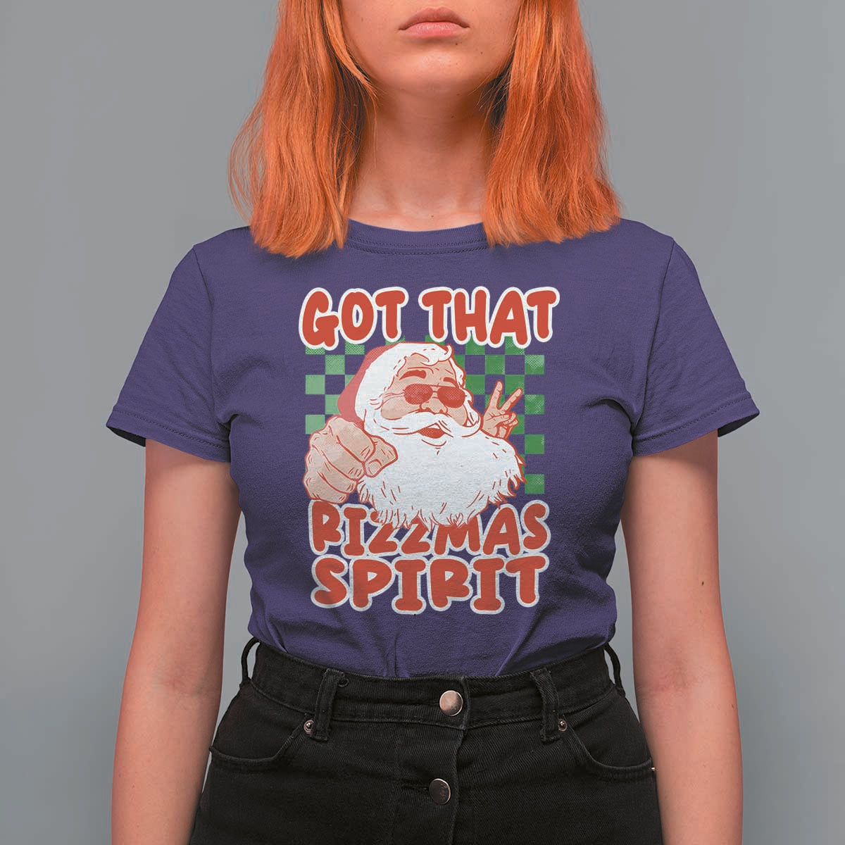 Funny Santa Rizz Christmas T Shirt For Women Got That Rizzmas Spirit Retro Groovy - Wonder Print Shop