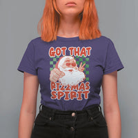 Funny Santa Rizz Christmas T Shirt For Women Got That Rizzmas Spirit Retro Groovy - Wonder Print Shop