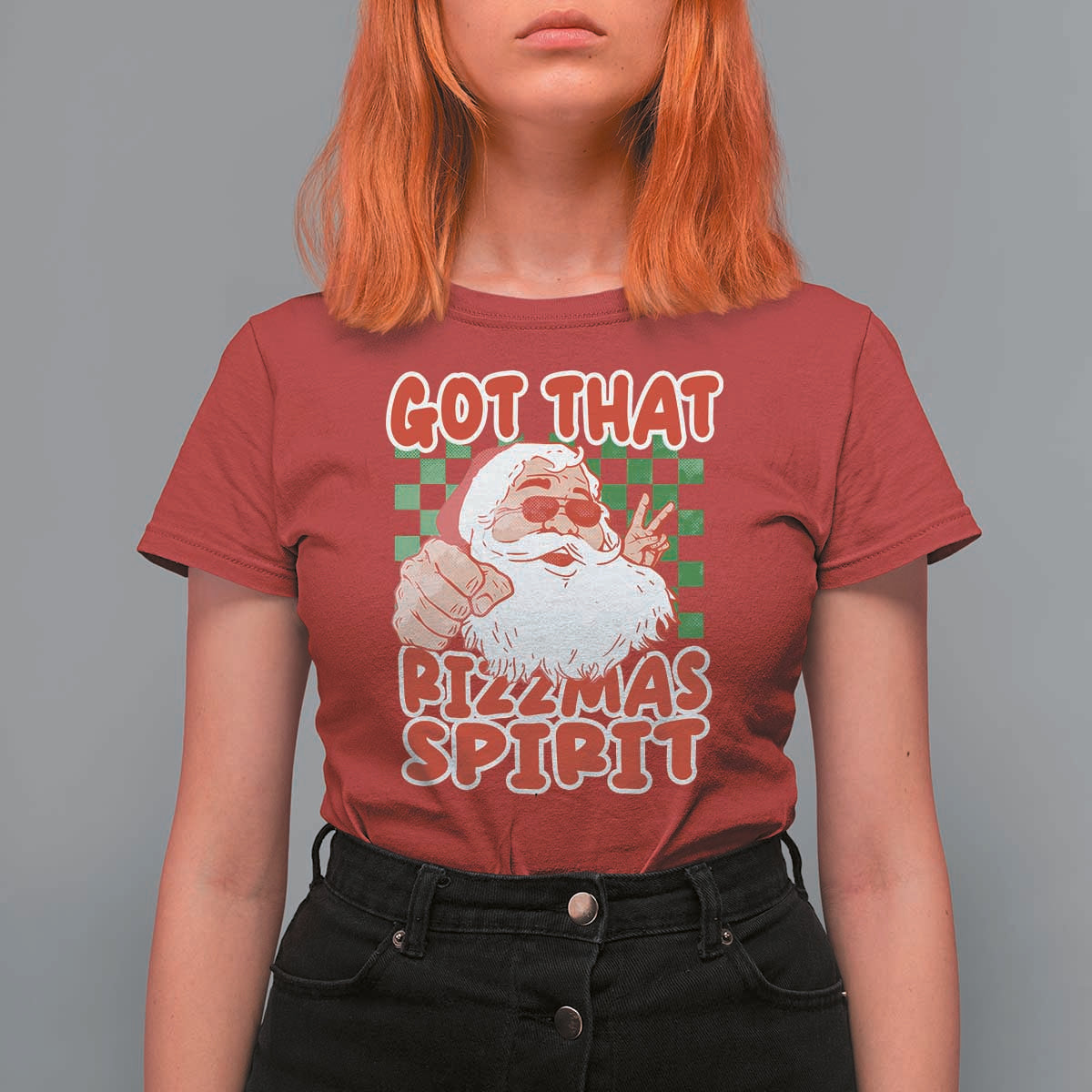 Funny Santa Rizz Christmas T Shirt For Women Got That Rizzmas Spirit Retro Groovy - Wonder Print Shop